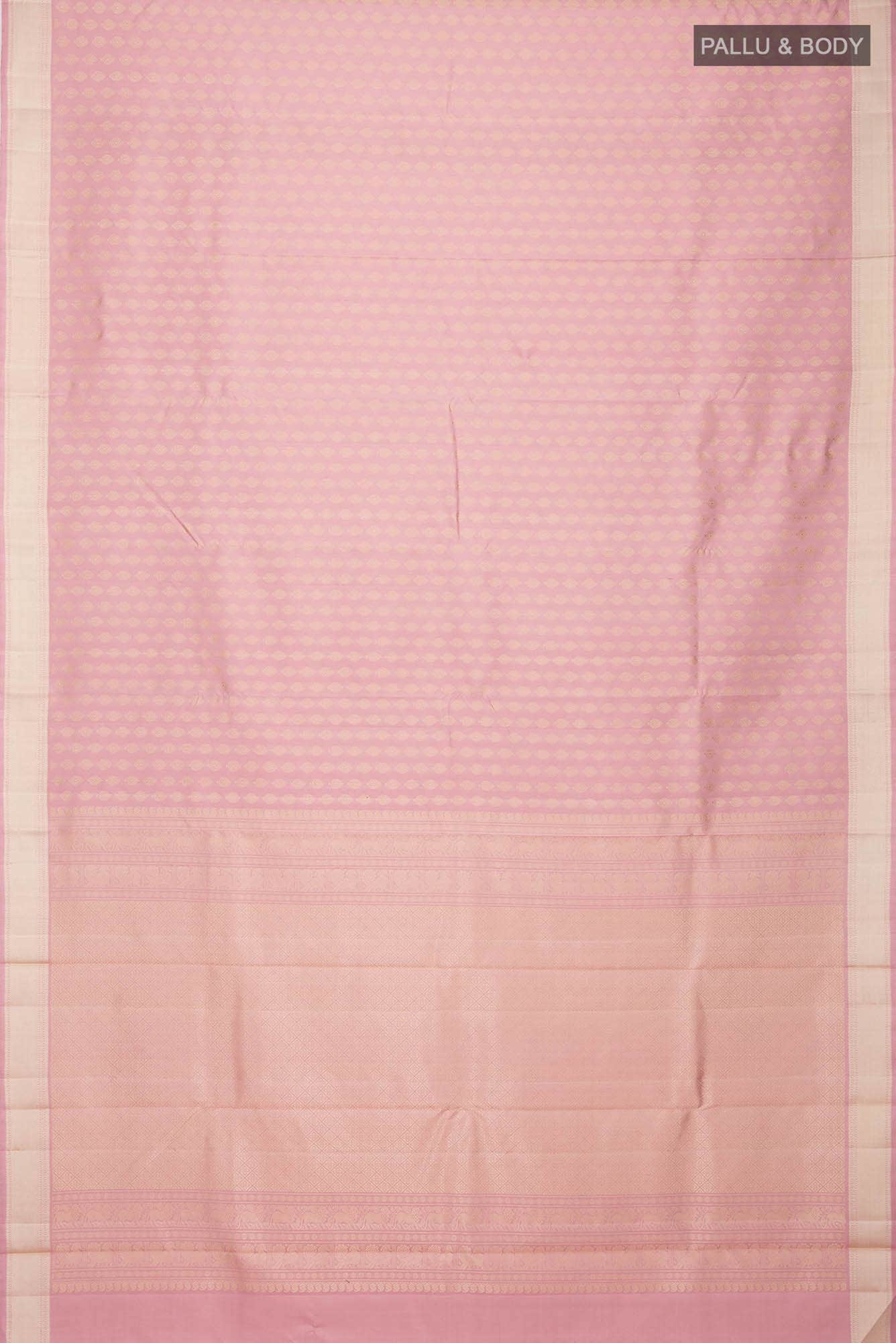 Rose Gold Kanchipuram Silk Saree