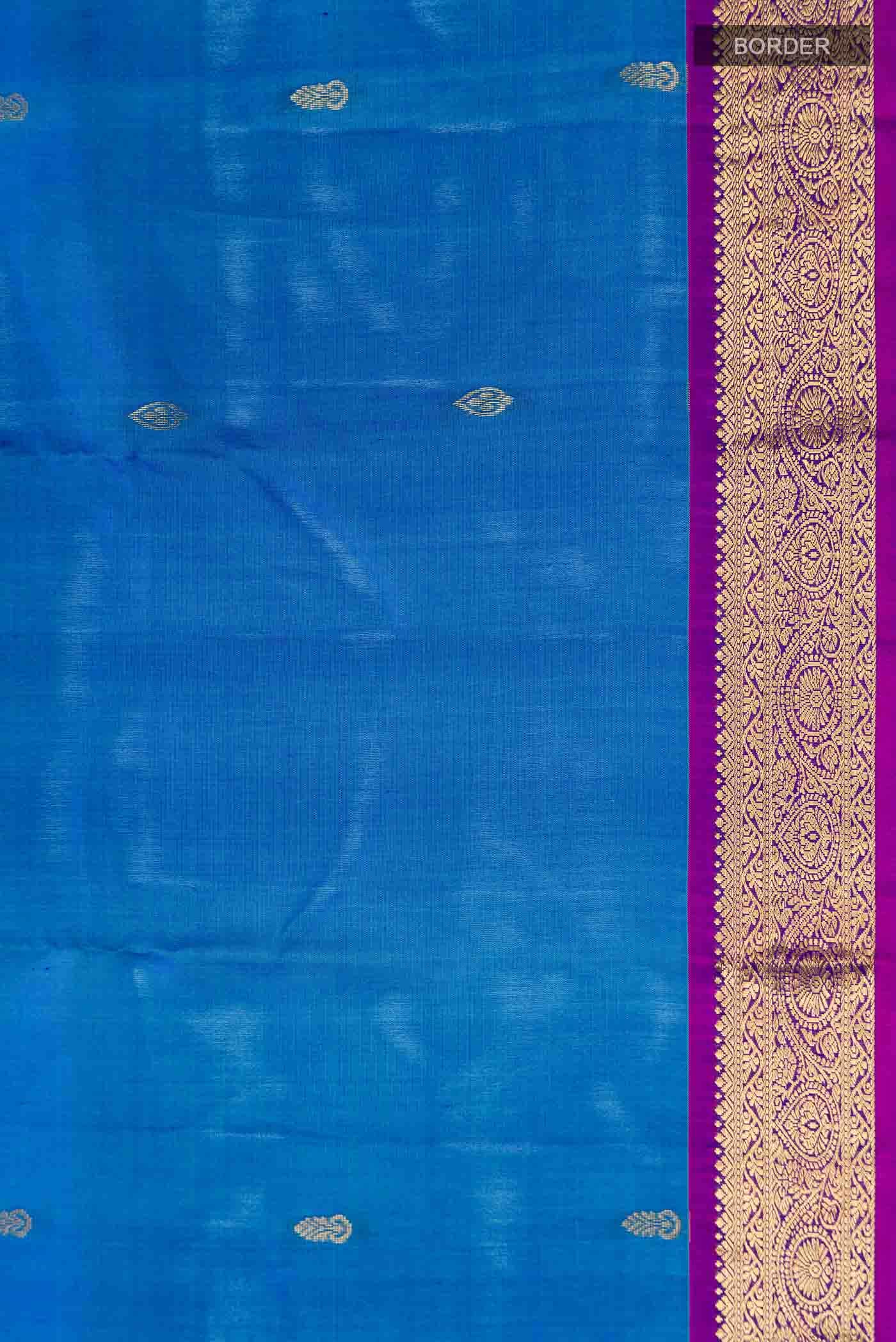 Blue Kanchipuram Silk Saree