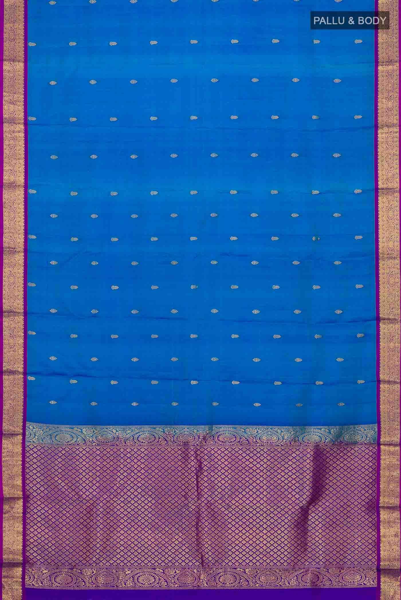 Blue Kanchipuram Silk Saree