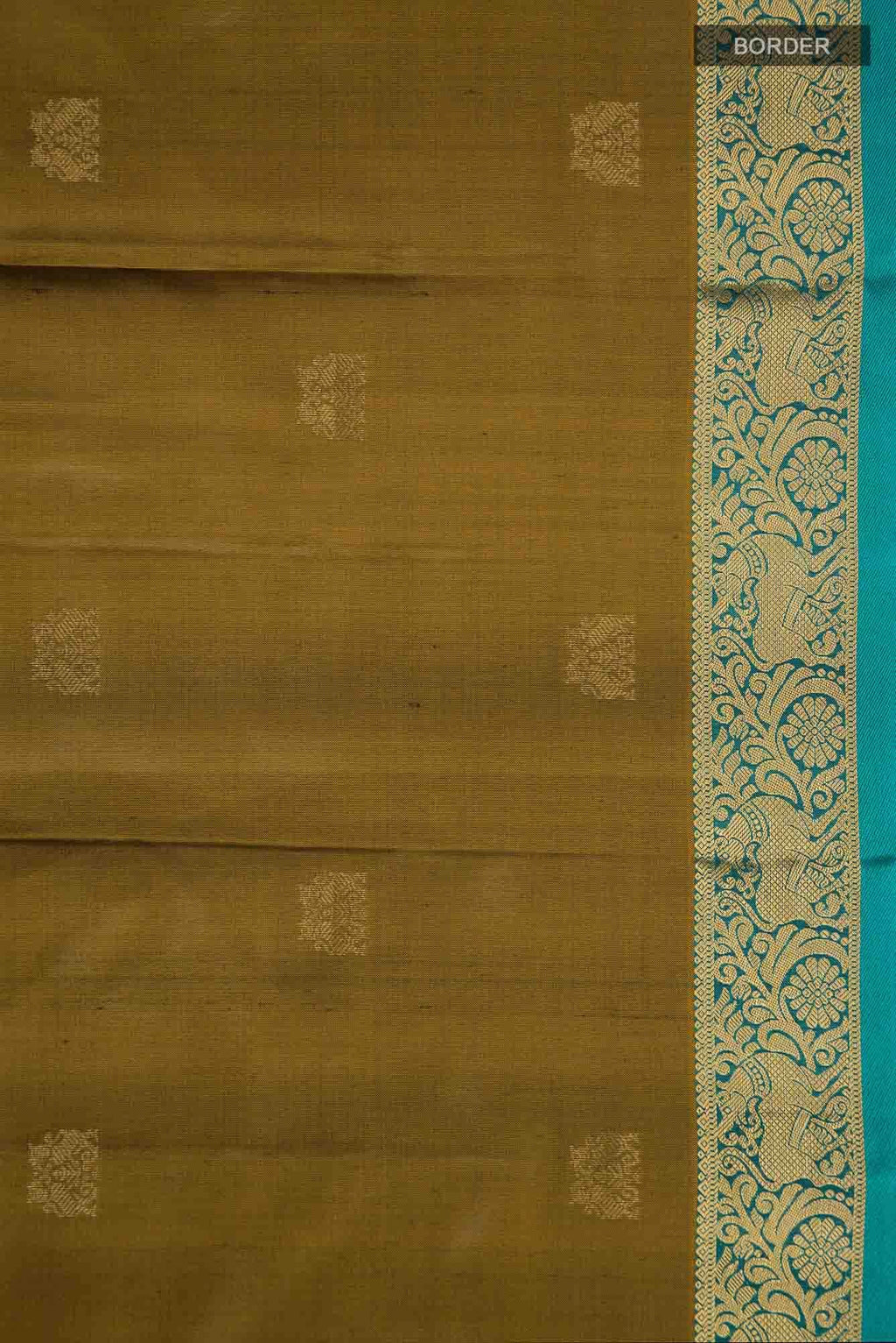 Mehandi Green Kanchipuram Silk Saree