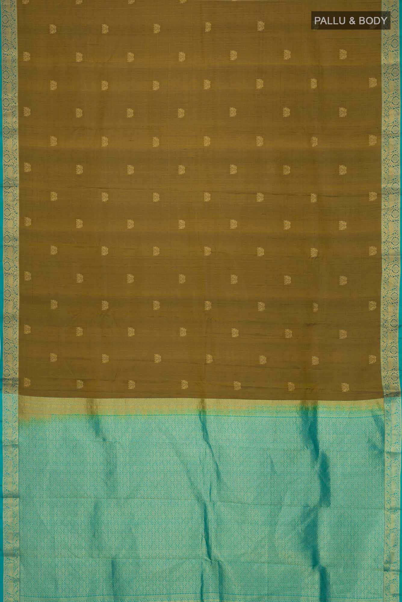 Mehandi Green Kanchipuram Silk Saree
