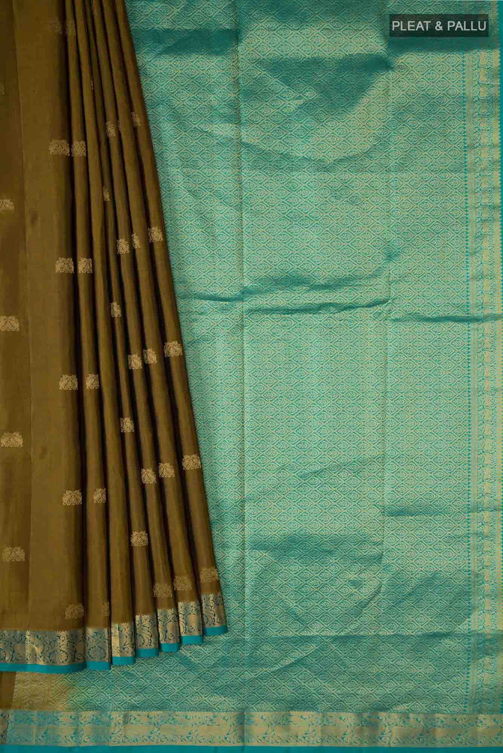 Mehandi Green Kanchipuram Silk Saree