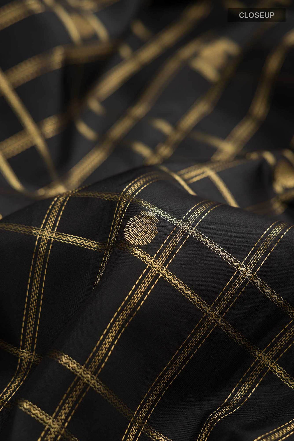 Black Kanchipuram Silk Saree