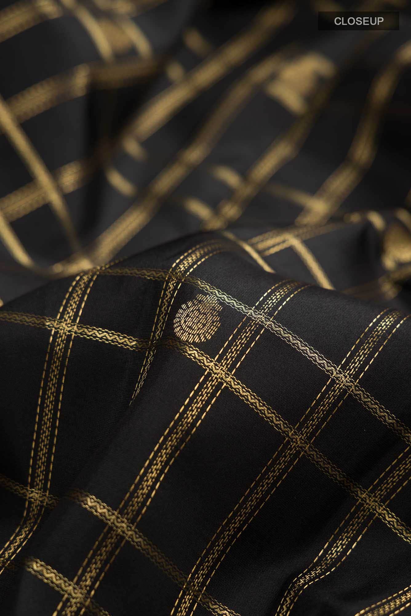 Black Kanchipuram Silk Saree