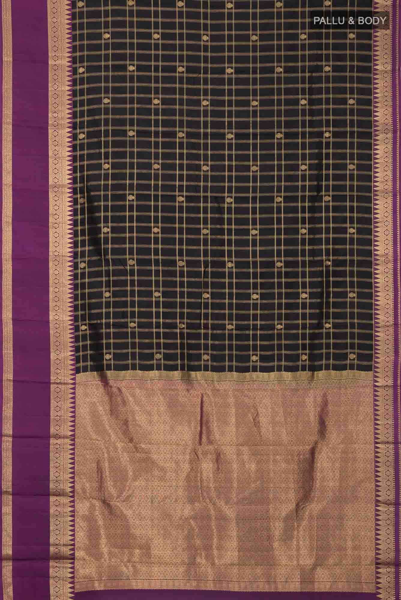 Black Kanchipuram Silk Saree