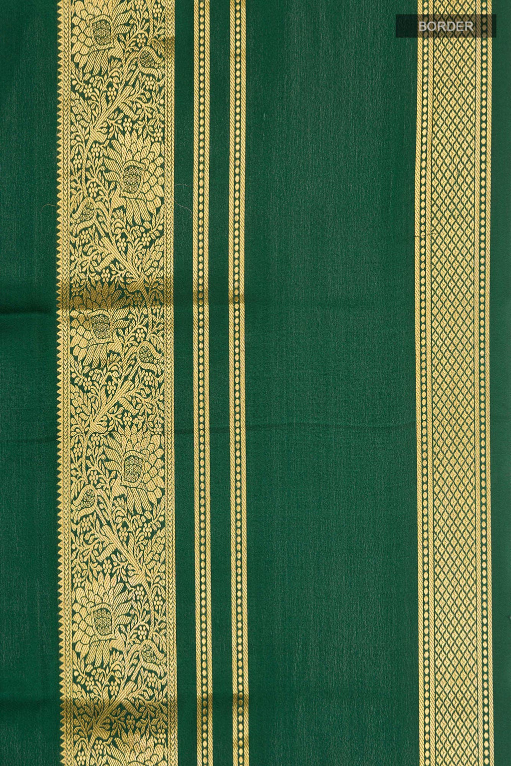 Green Mysore Crepe Saree