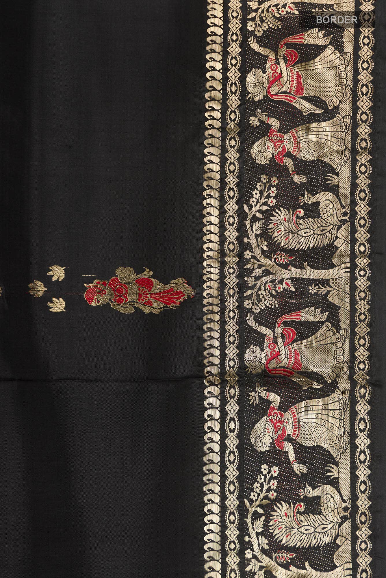 Black Baluchari Silk Saree