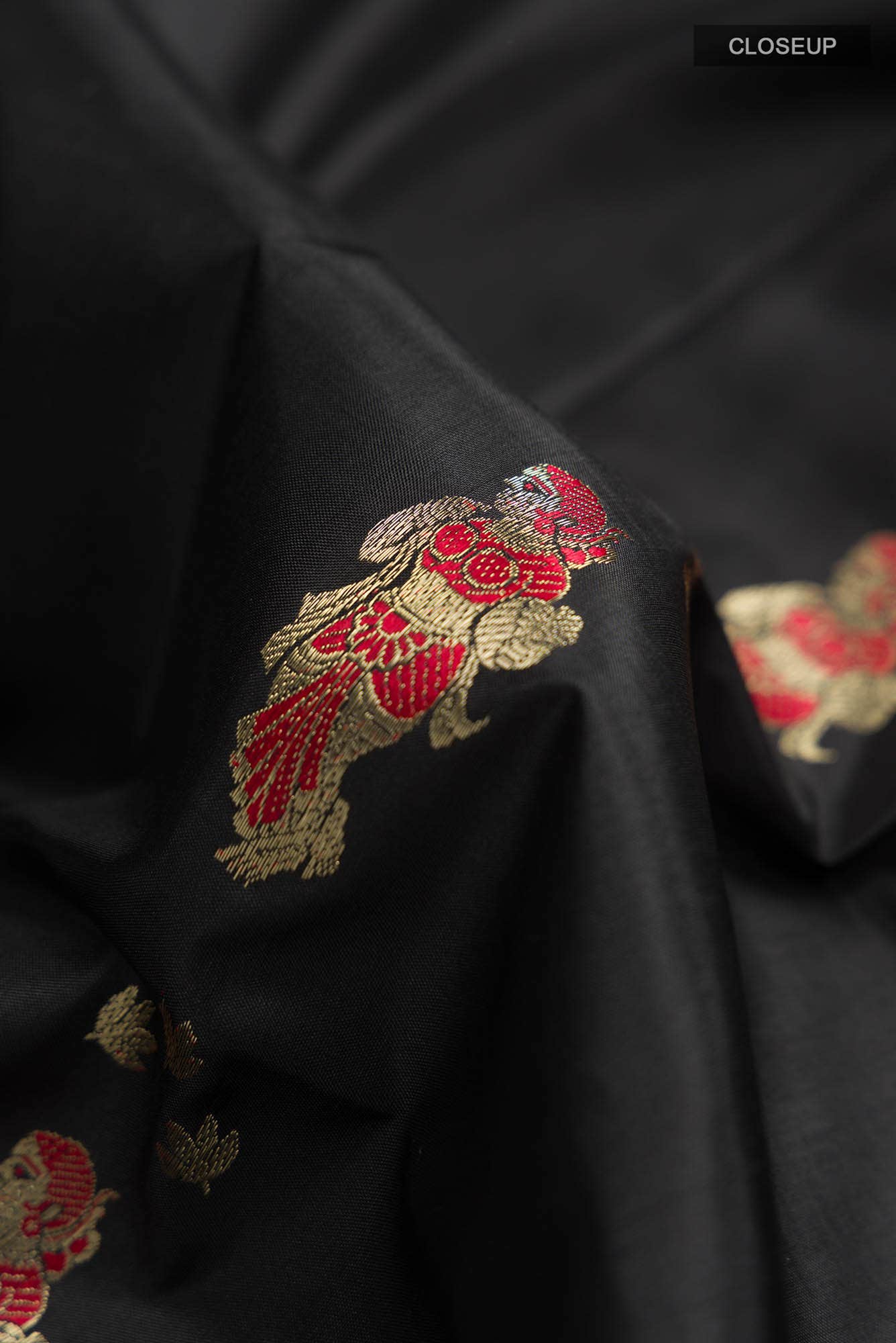 Black Baluchari Silk Saree