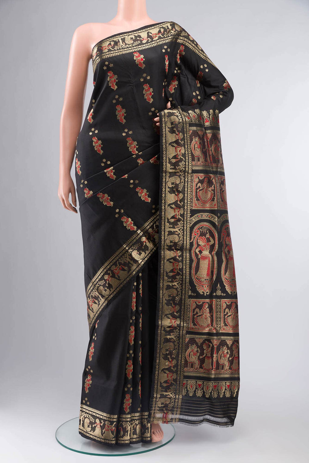 Black Baluchari Silk Saree