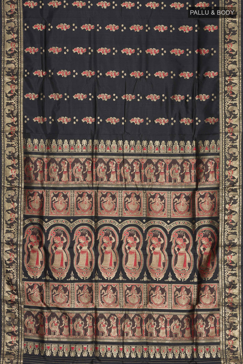 Black Baluchari Silk Saree