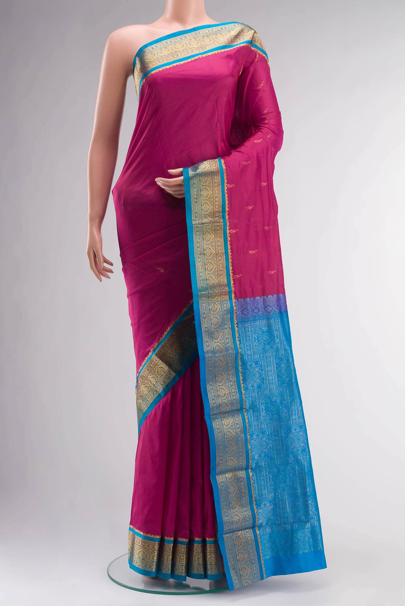 Pink Bangalore Silk Saree