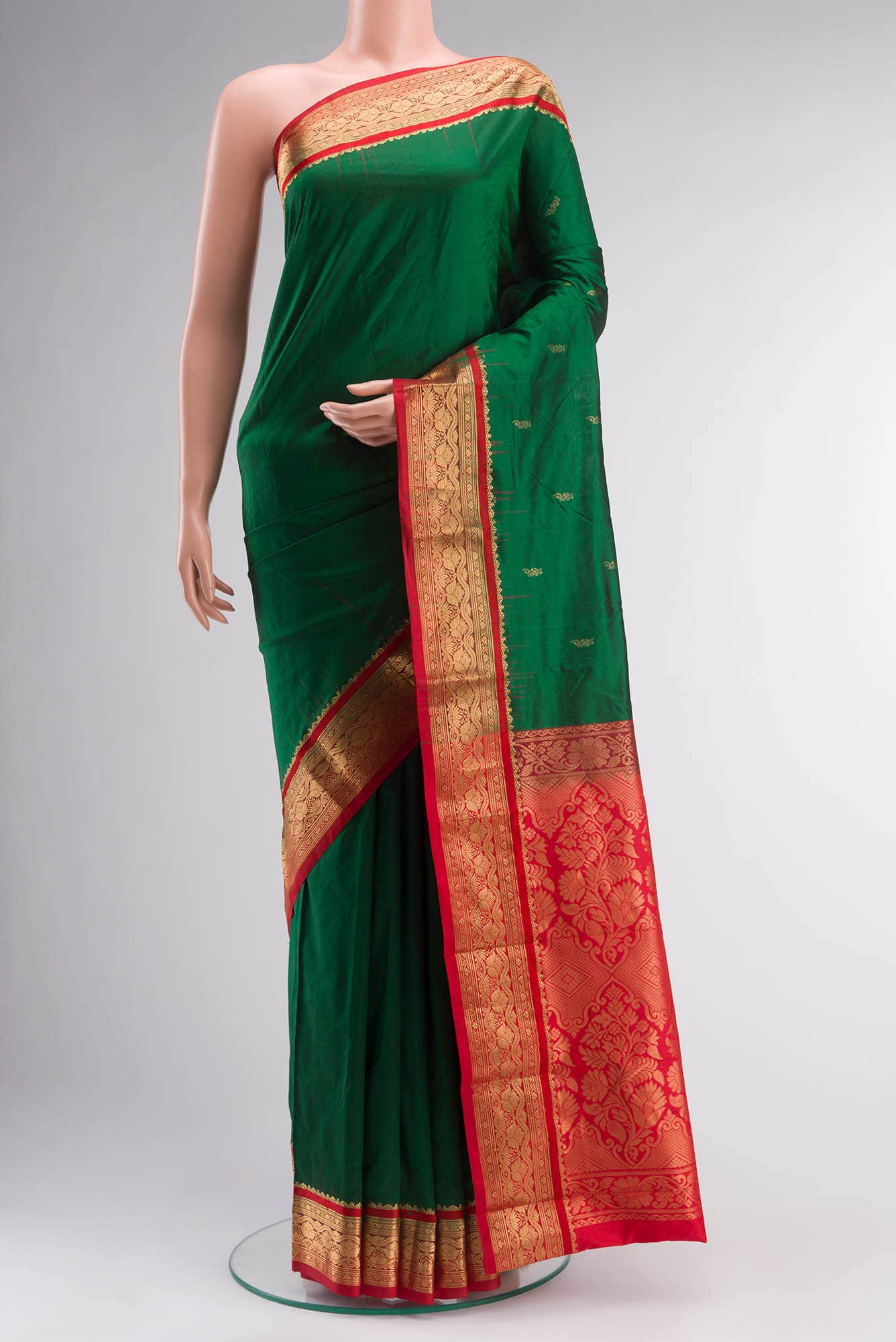 Green Bangalore Silk Saree