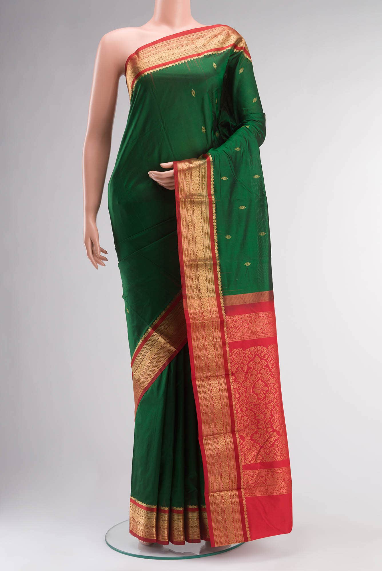 Green Bangalore Silk Saree