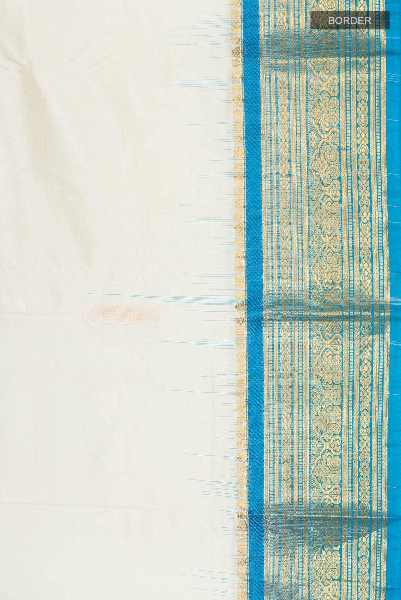 Cream Bangalore Silk Saree