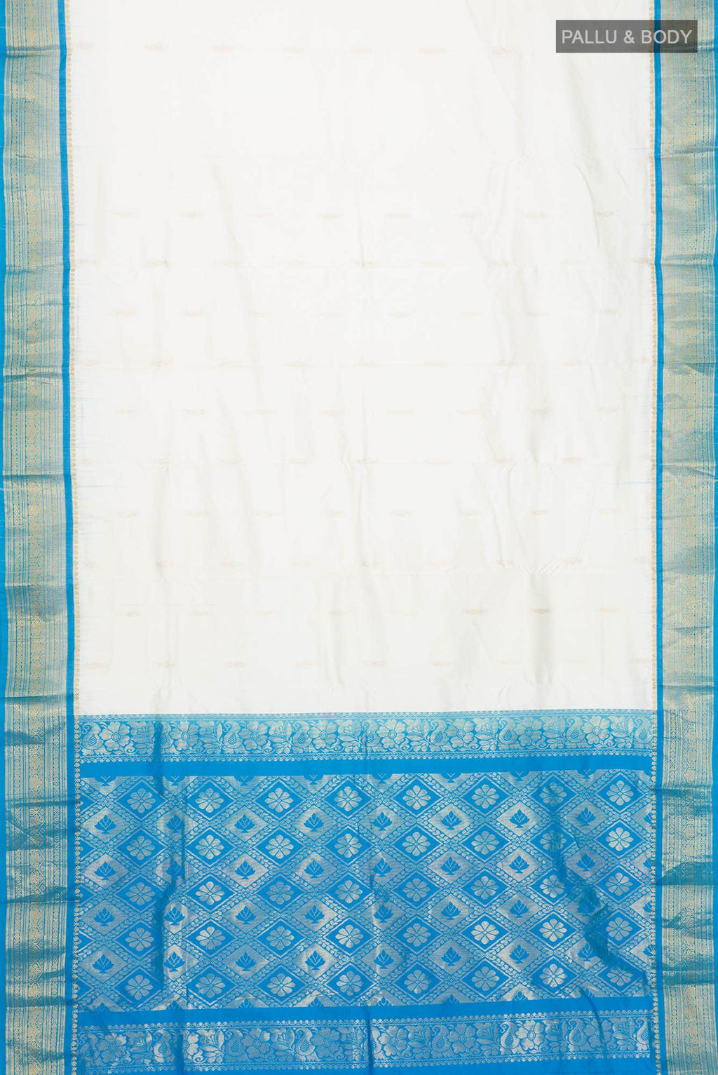 Cream Bangalore Silk Saree
