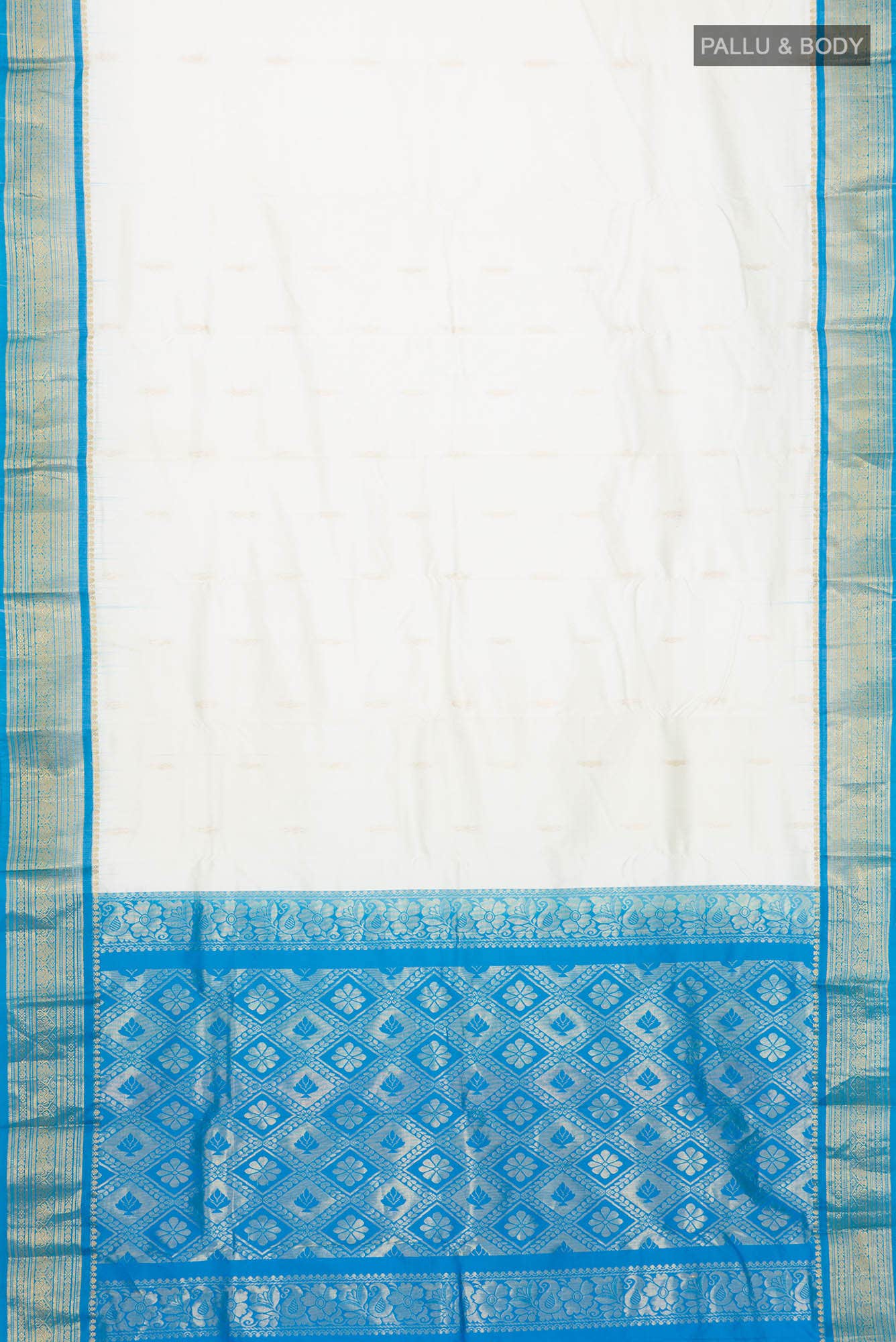 Cream Bangalore Silk Saree