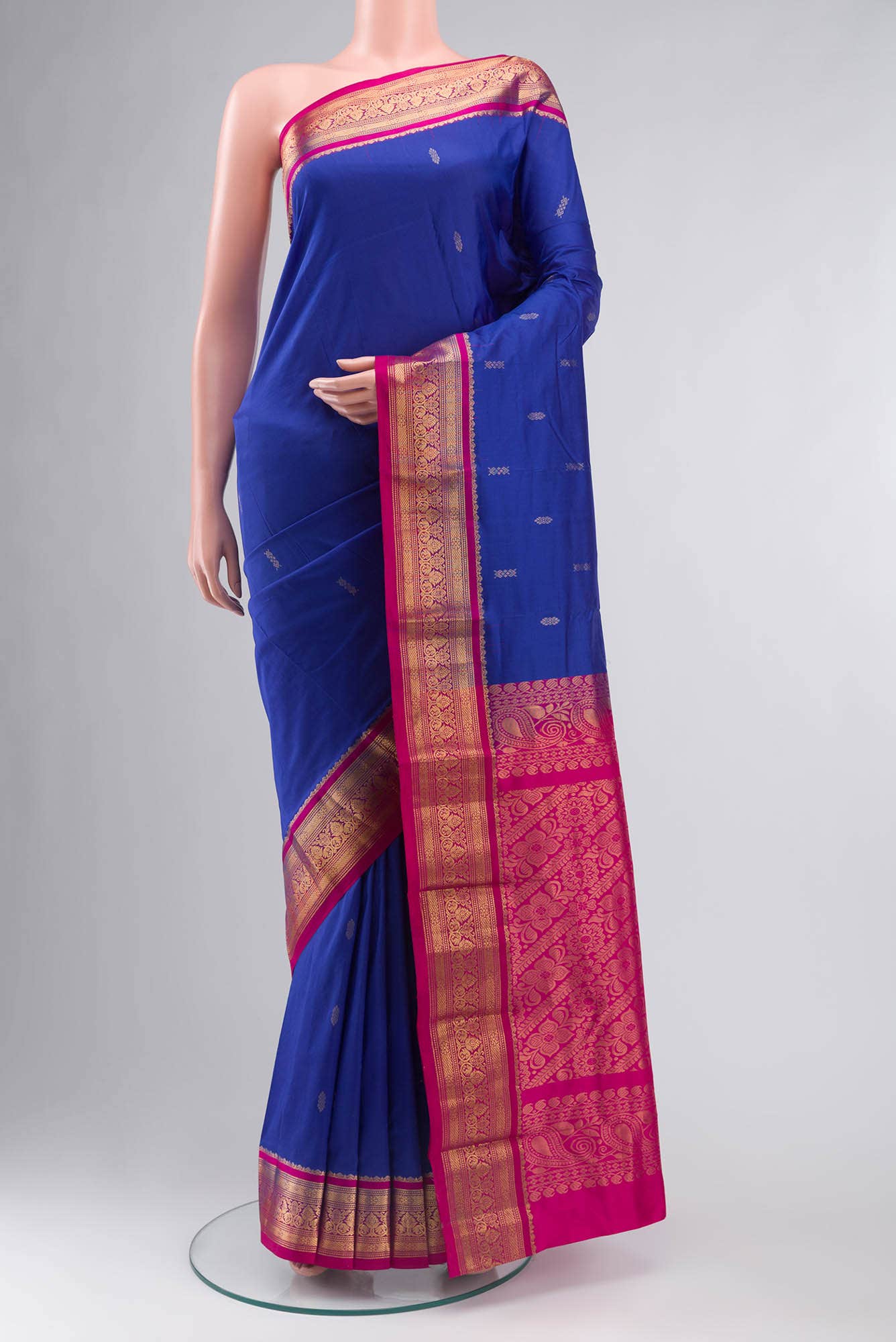Blue Bangalore Silk Saree