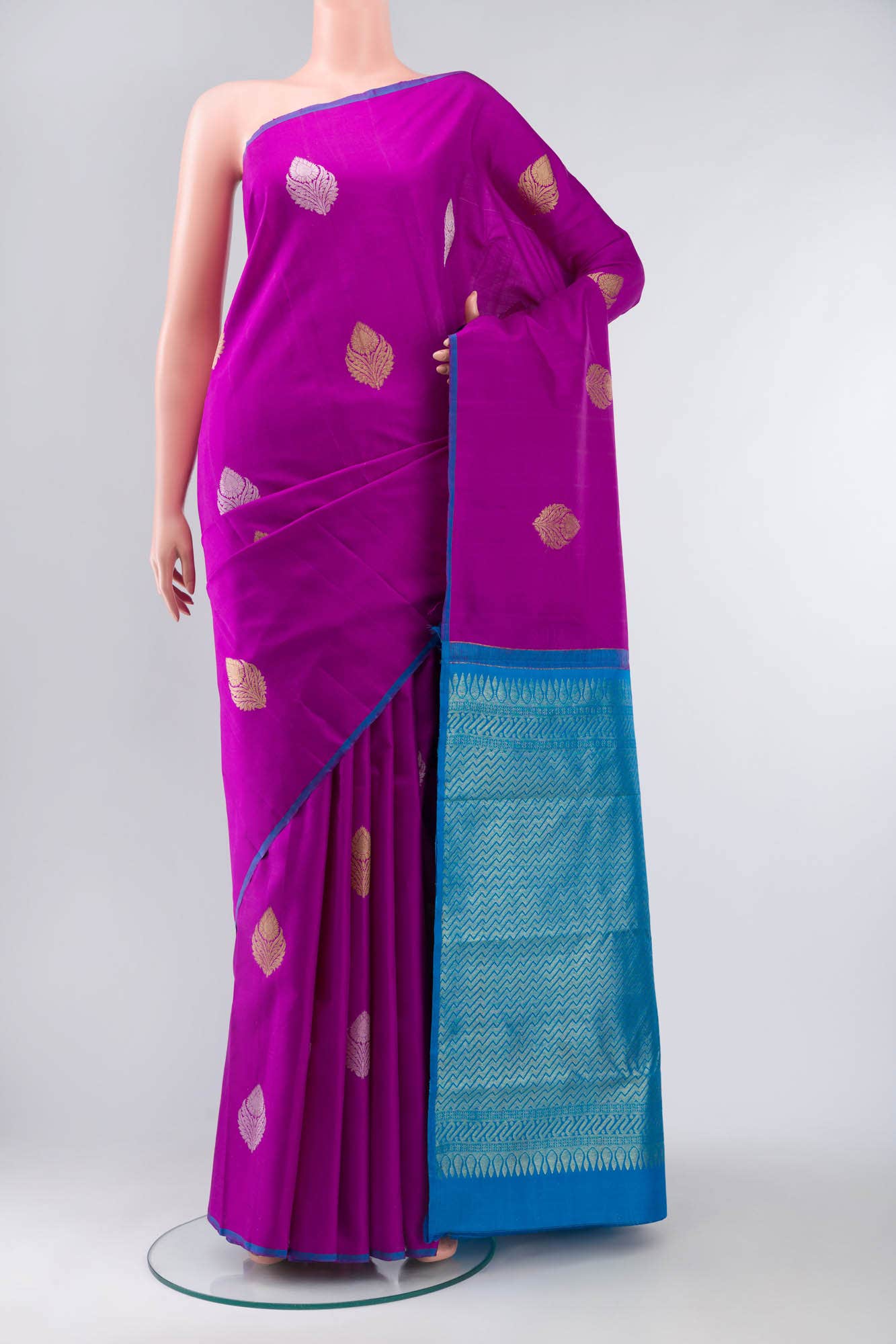 Magenta Kanchipuram Silk Saree
