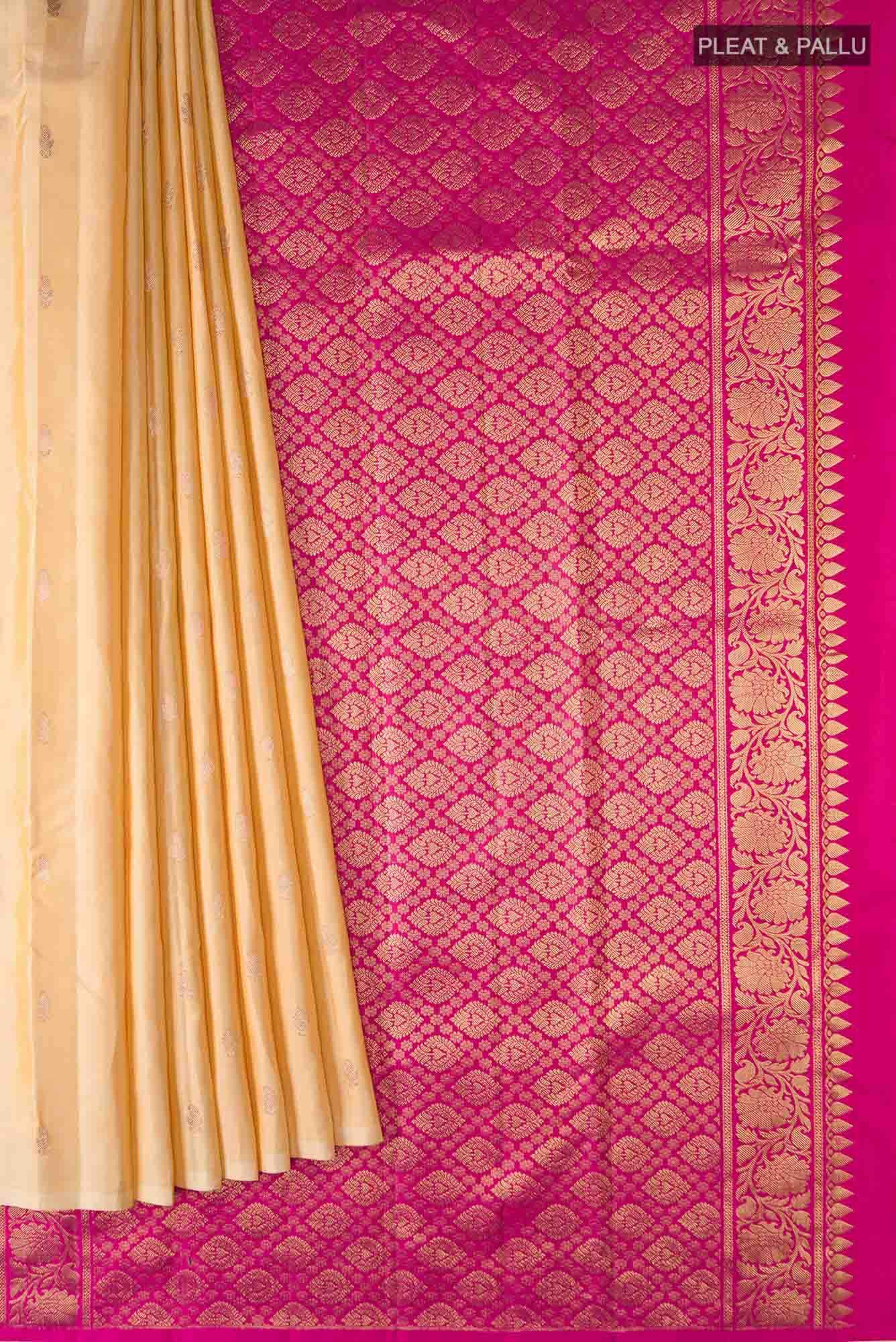Sandal Kanchipuram Silk Saree