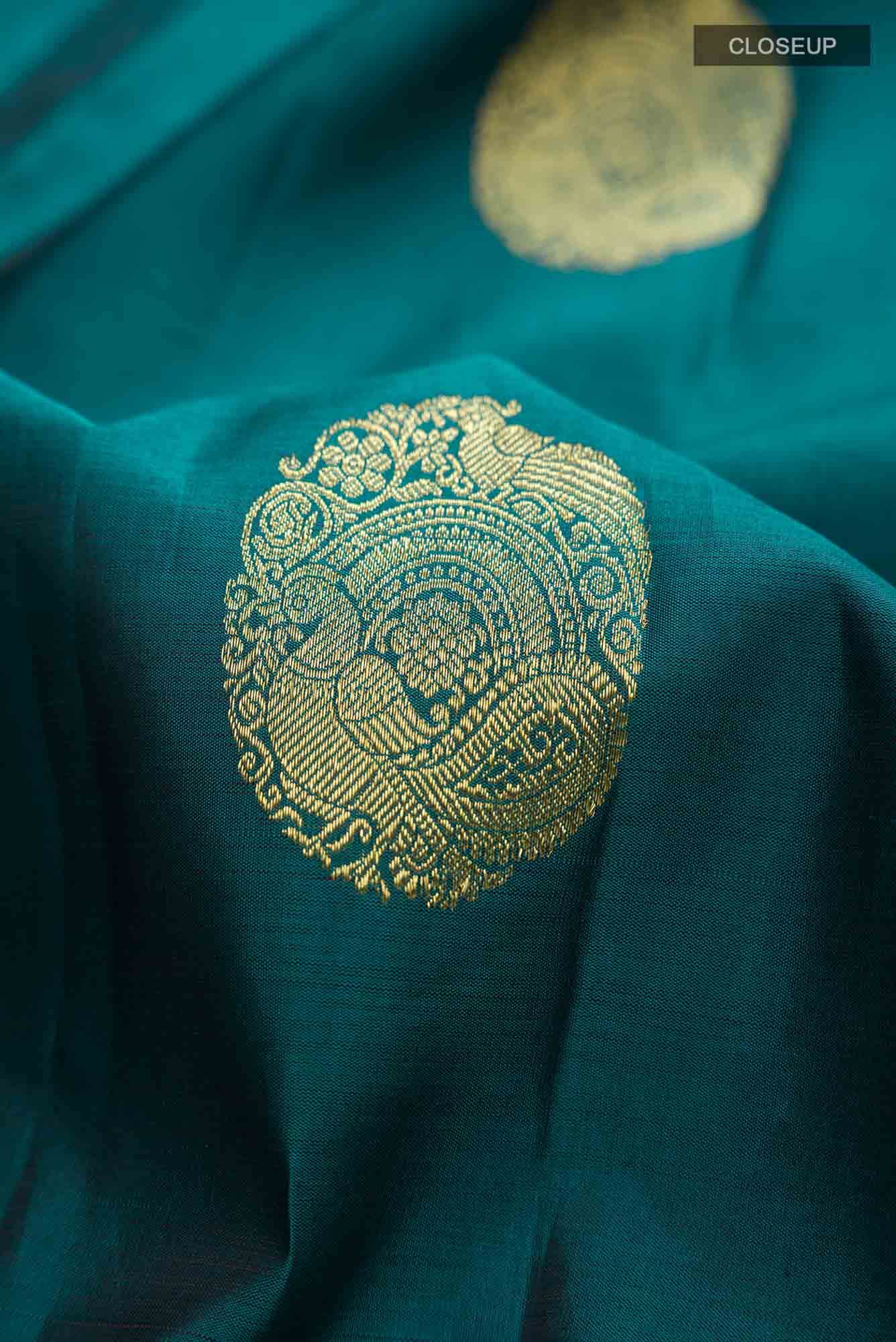 Blue Kanchipuram Silk Saree