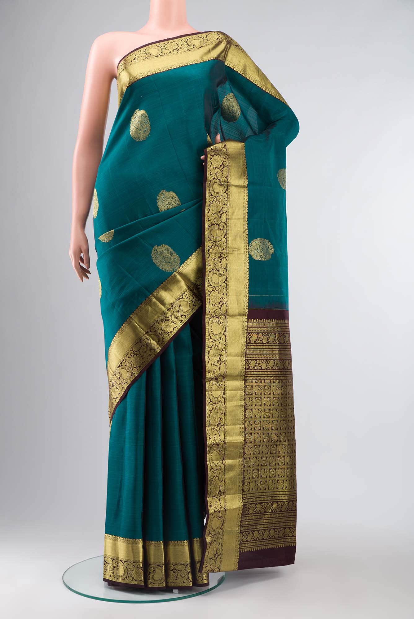 Blue Kanchipuram Silk Saree