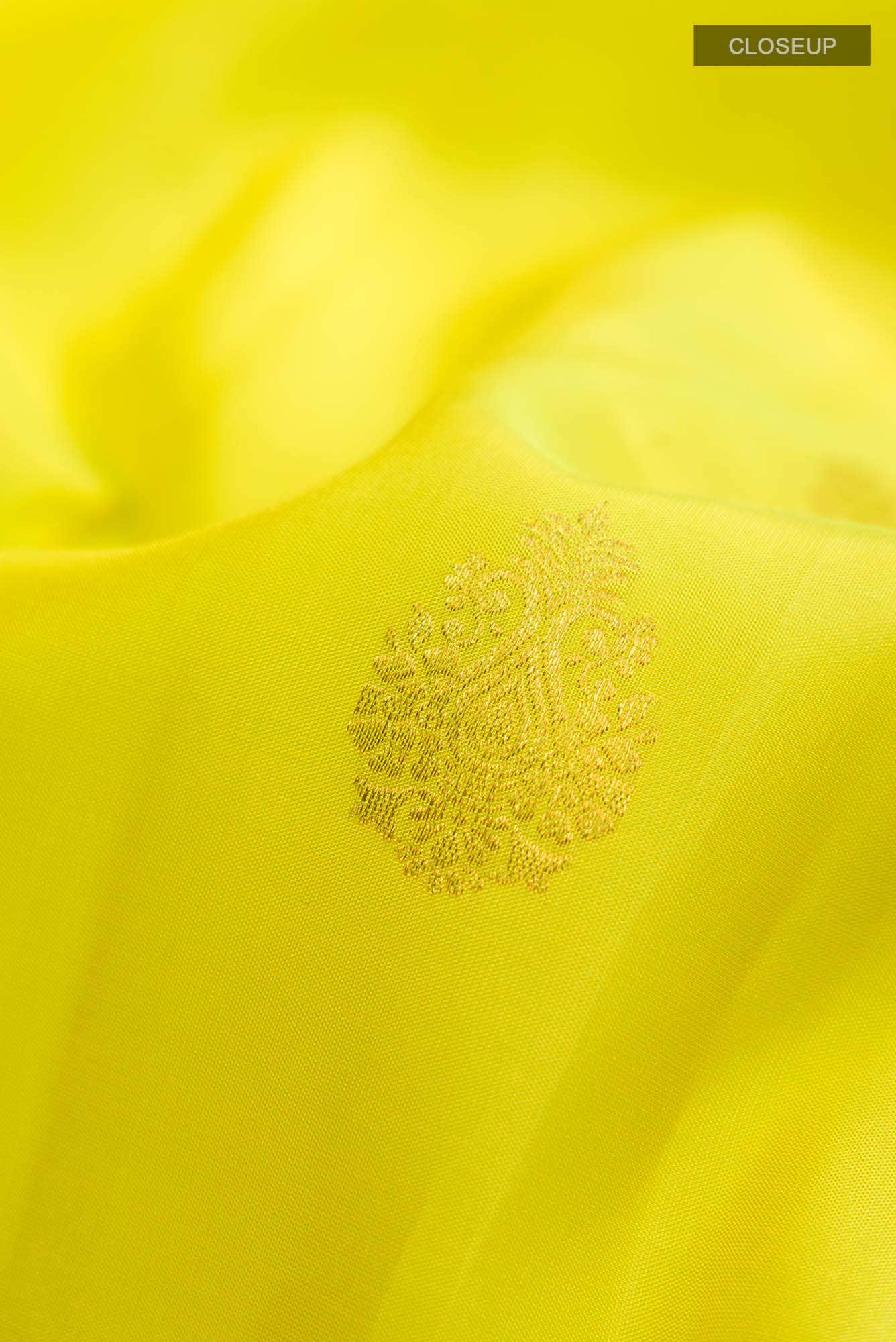 Yellow Kanchipuram Silk Saree