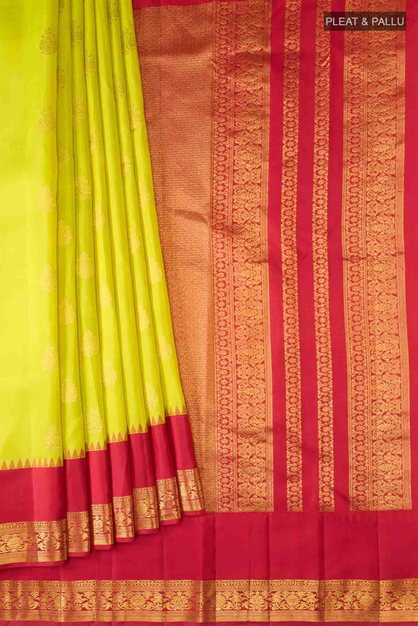 Yellow Kanchipuram Silk Saree