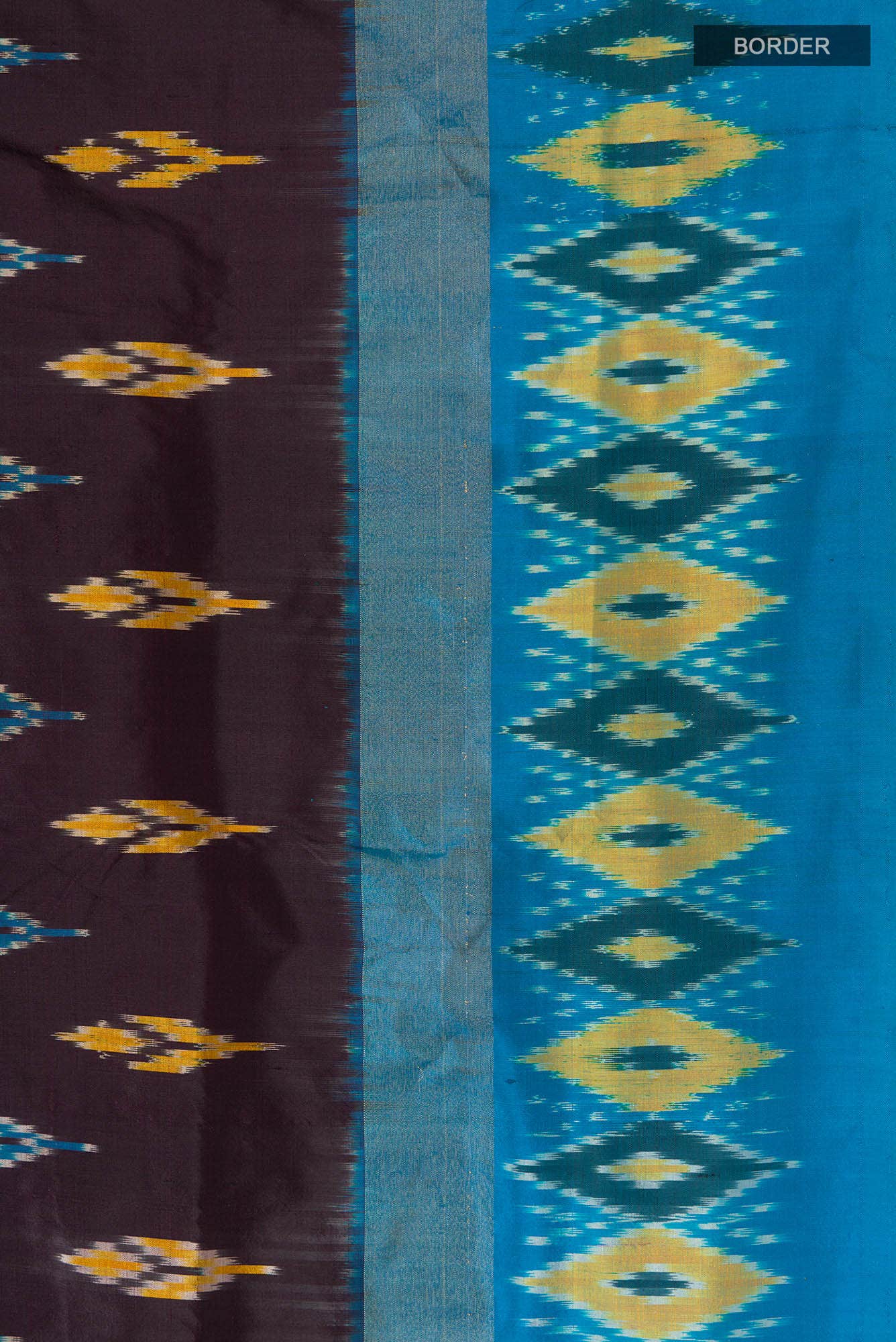 Brown Pochampally Silk Saree