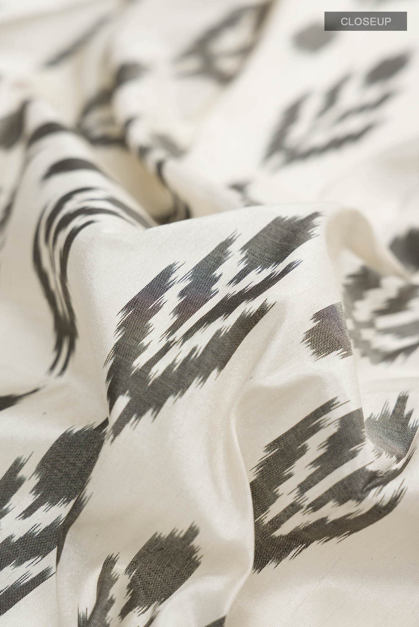Cream Pochampally Silk Saree