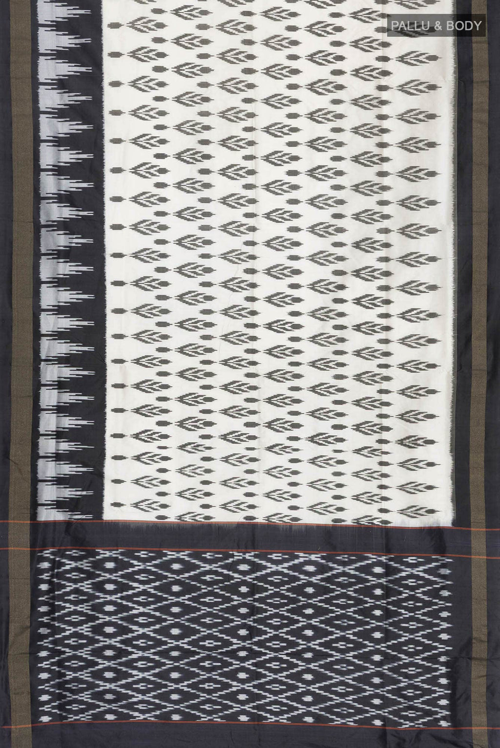 Cream Pochampally Silk Saree