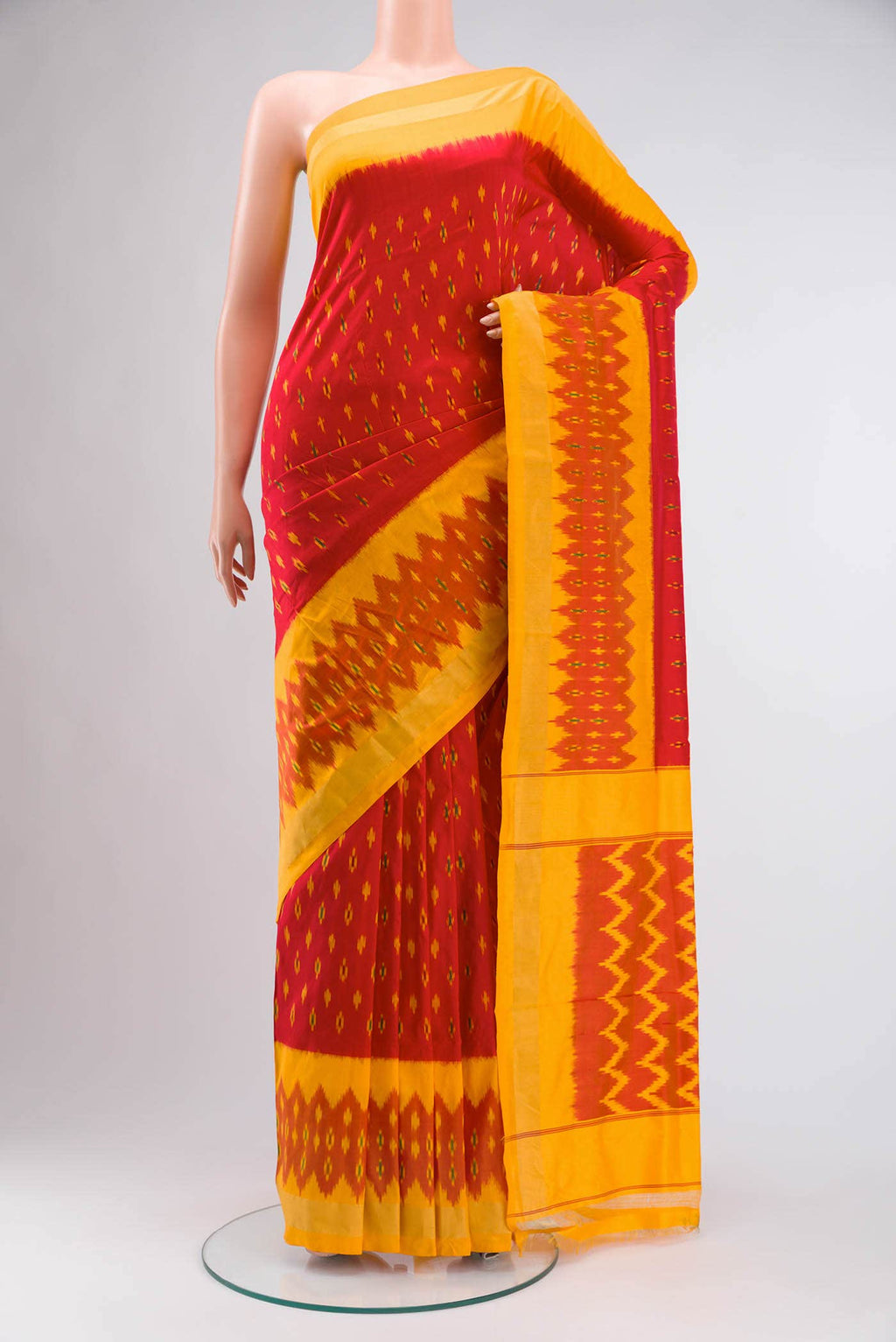 Red Pochampally Silk Saree