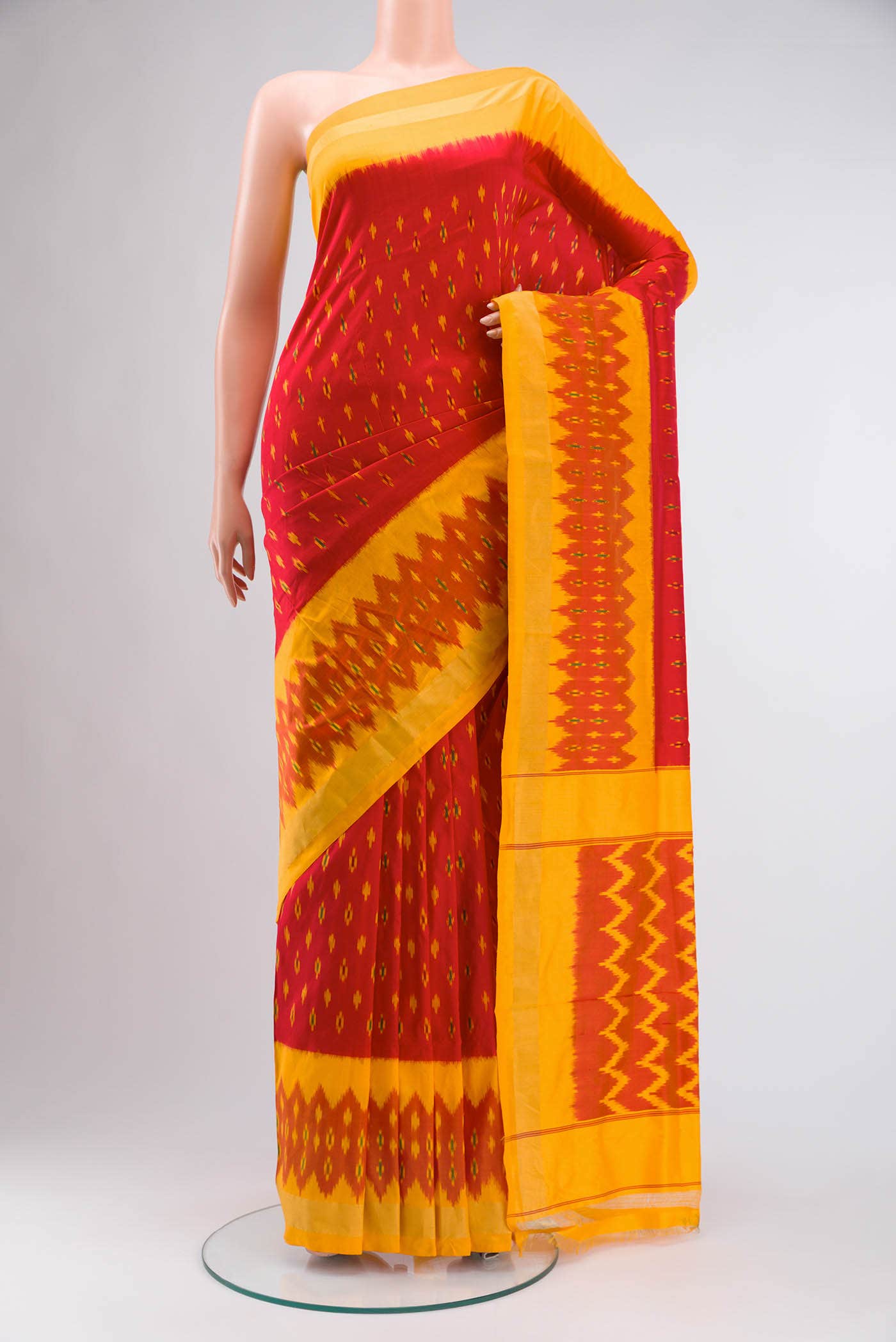 Red Pochampally Silk Saree