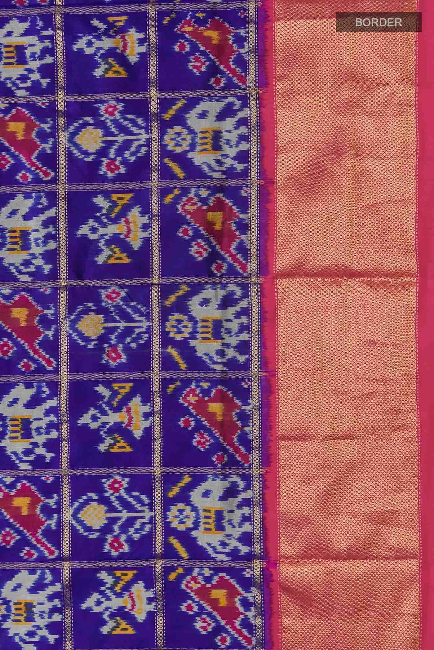 Blue Pochampally Silk Saree