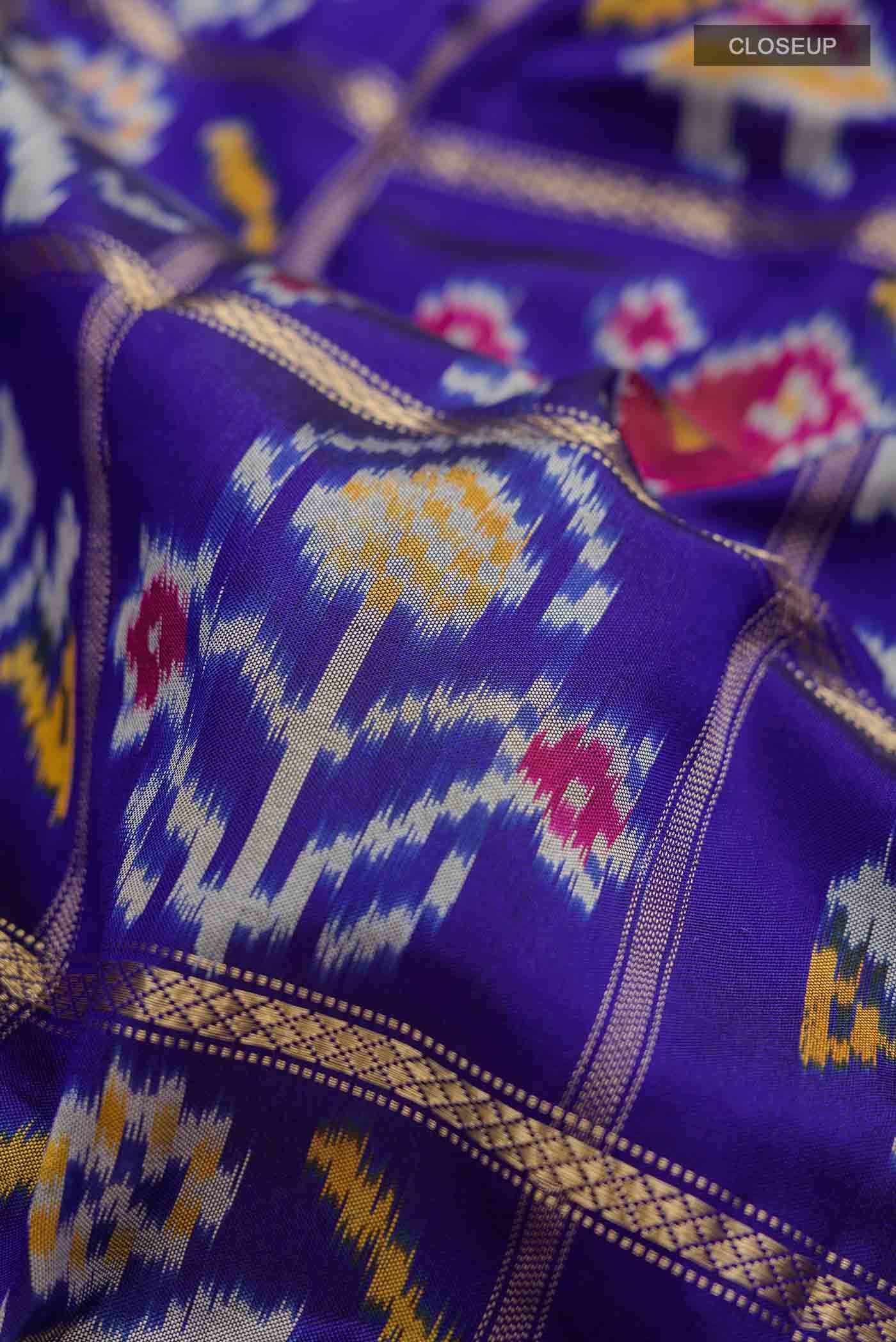 Blue Pochampally Silk Saree
