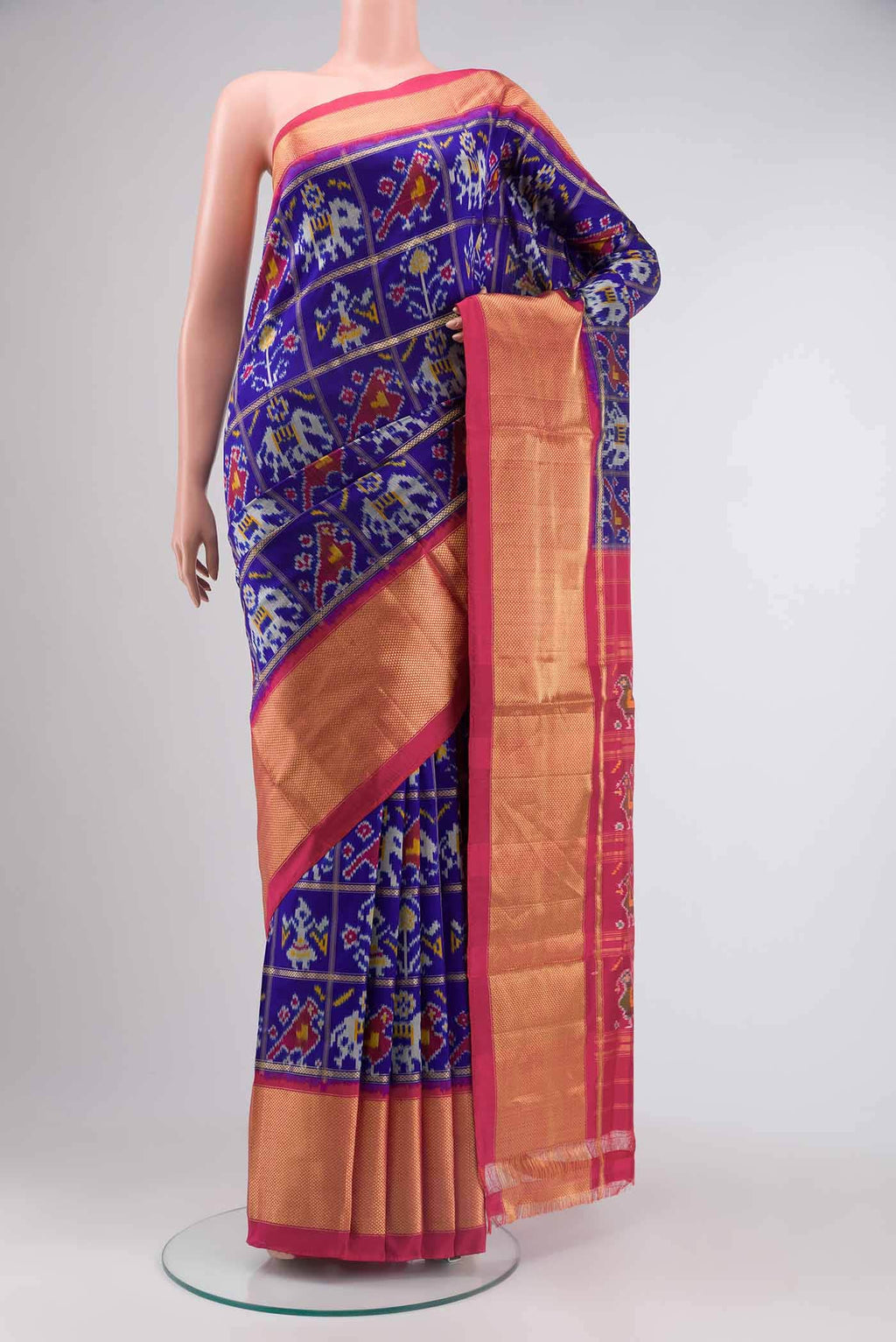Blue Pochampally Silk Saree