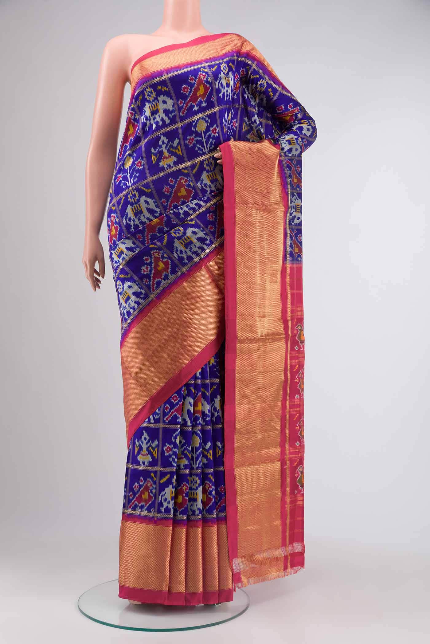 Blue Pochampally Silk Saree