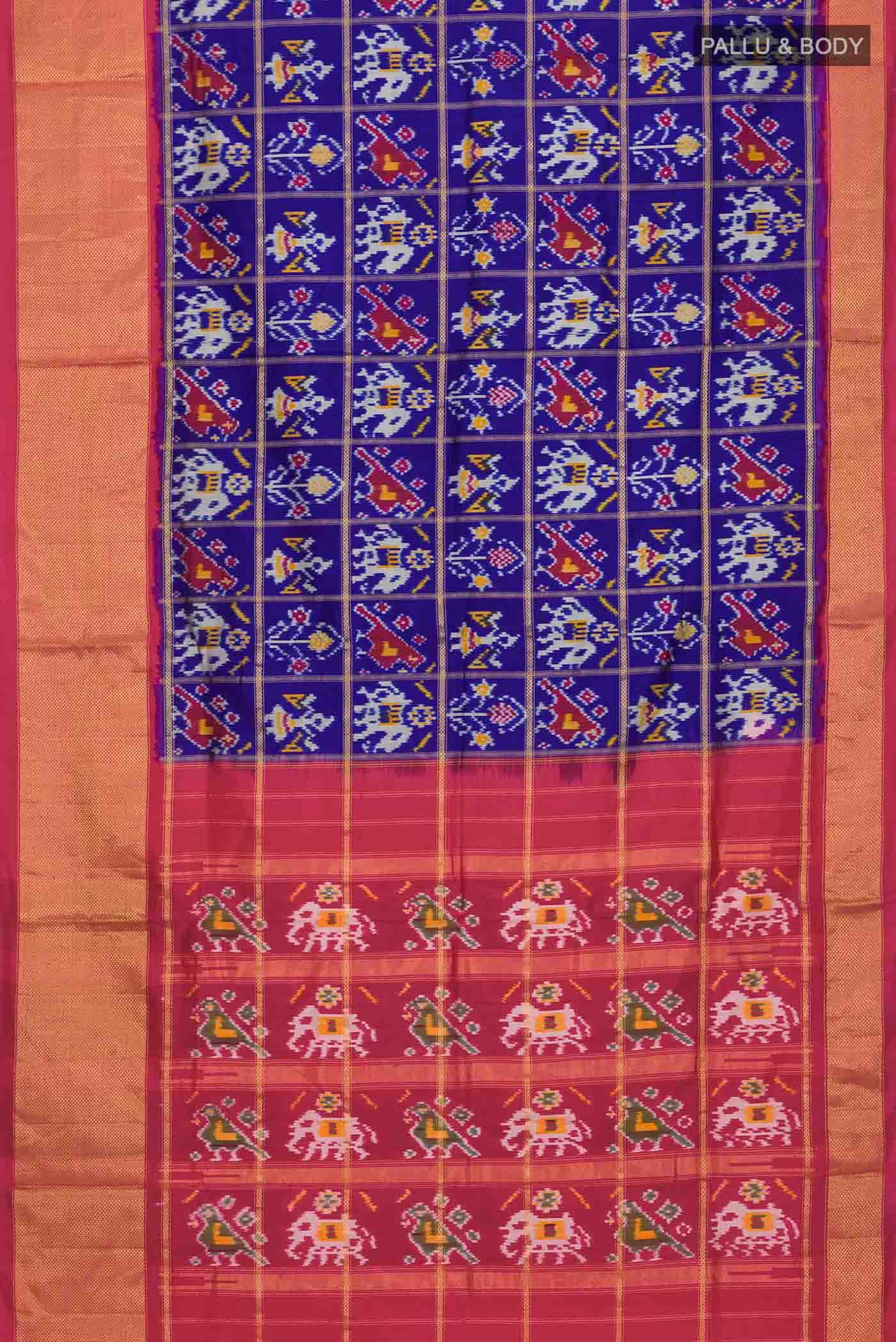 Blue Pochampally Silk Saree