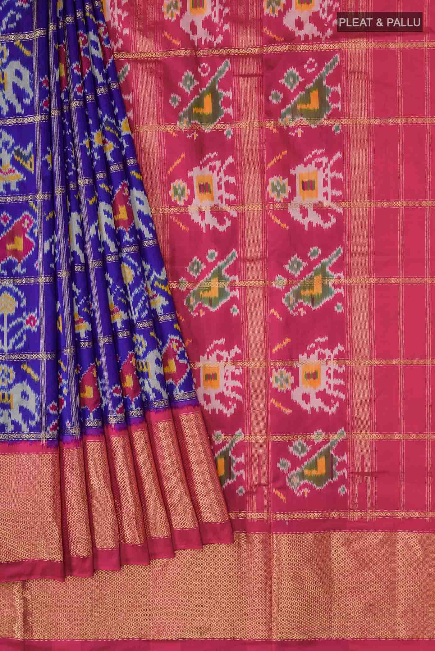 Blue Pochampally Silk Saree
