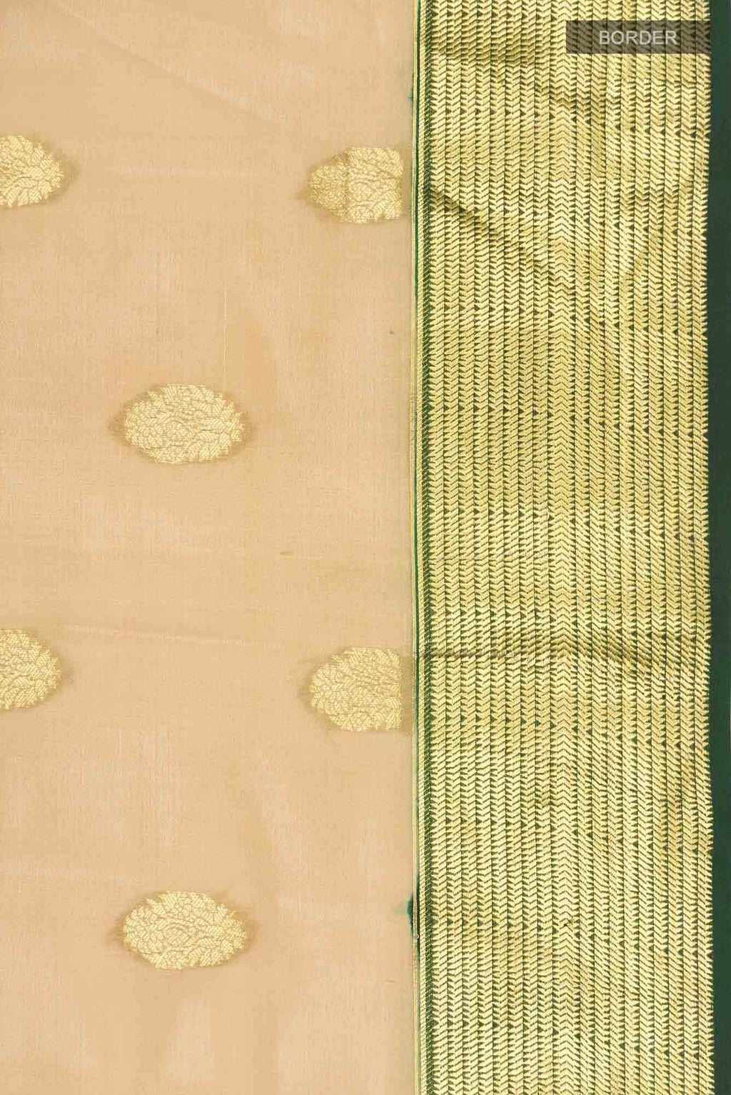 Beige Mysore Crepe Saree