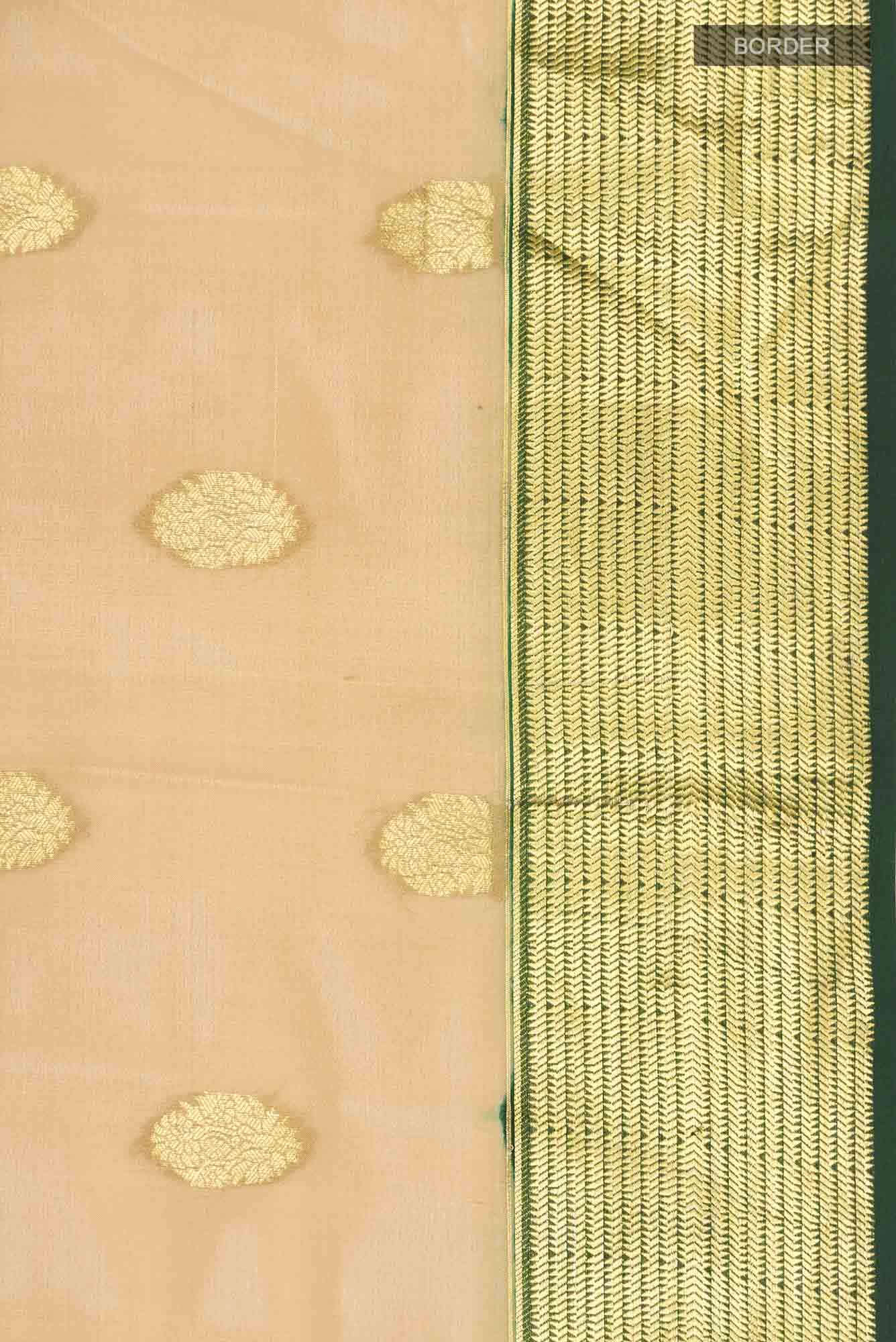 Beige Mysore Crepe Saree