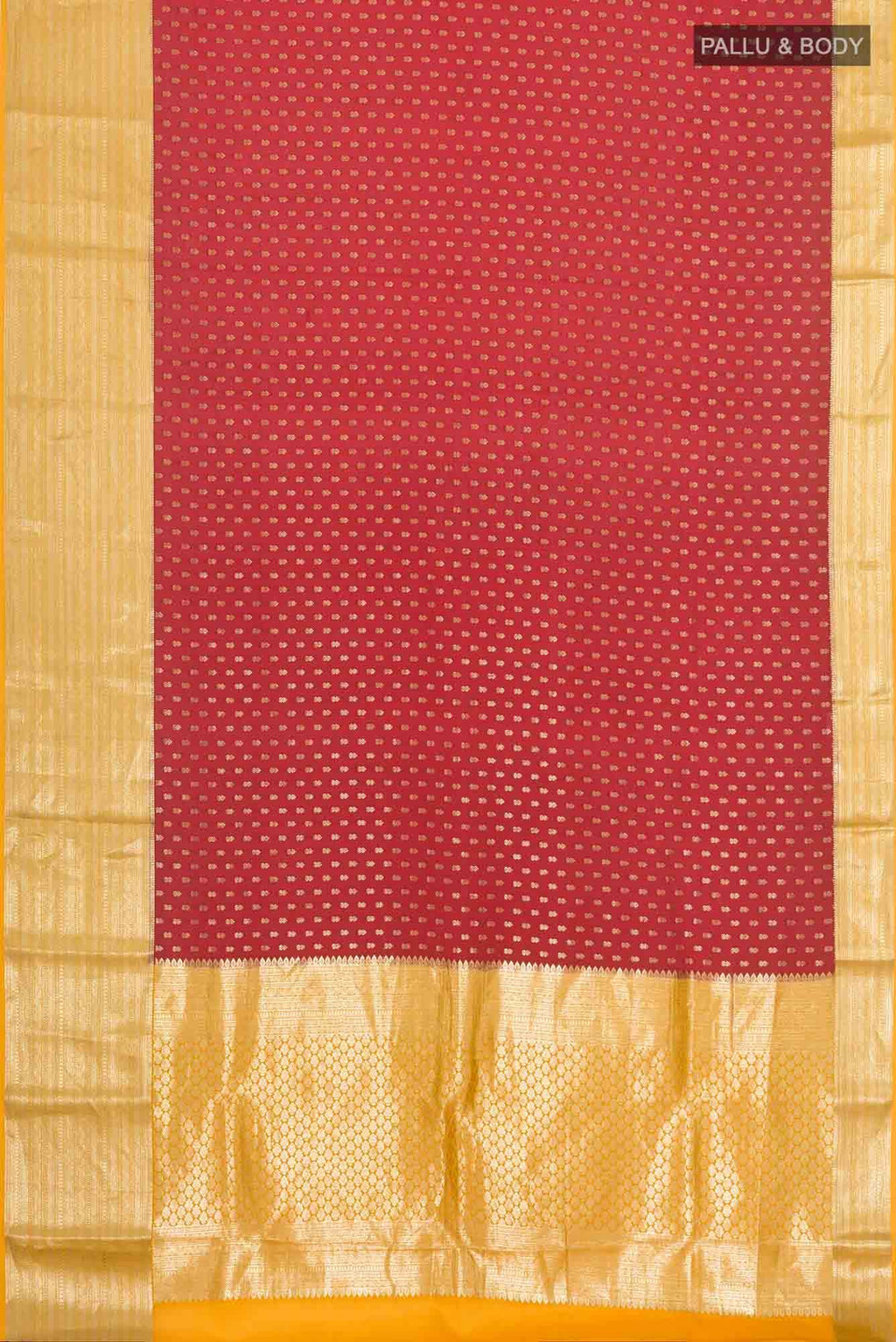 Red Mysore Crepe Saree
