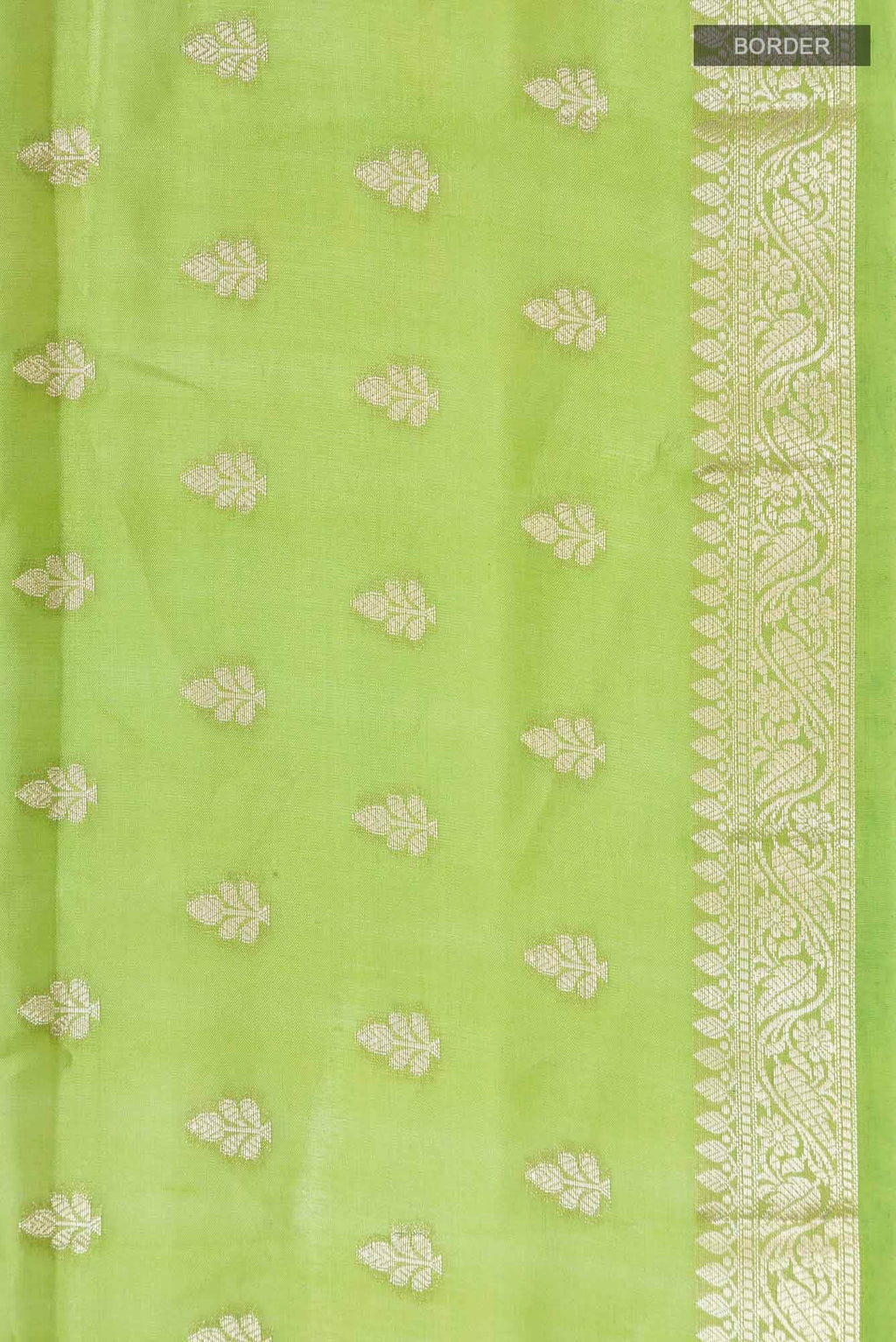 Green Banarasi Raw Silk Saree
