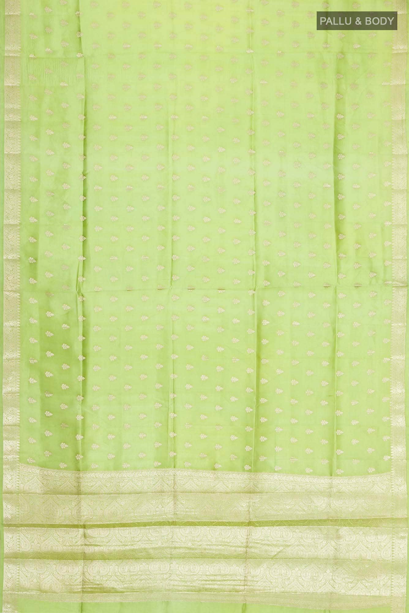 Green Banarasi Raw Silk Saree