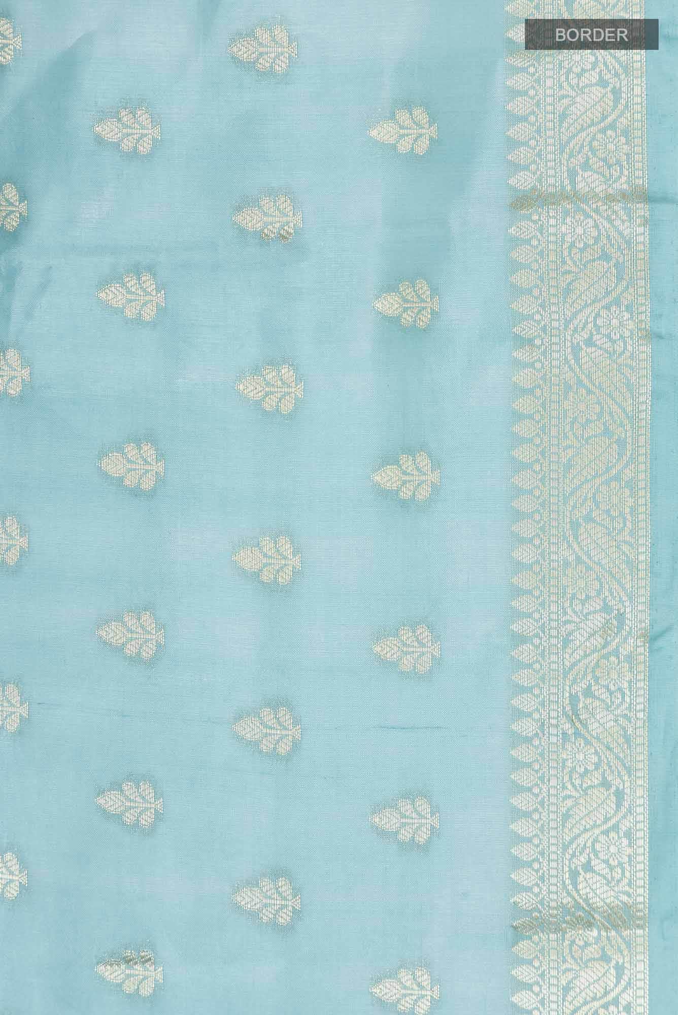 Blue Banarasi Raw Silk Saree