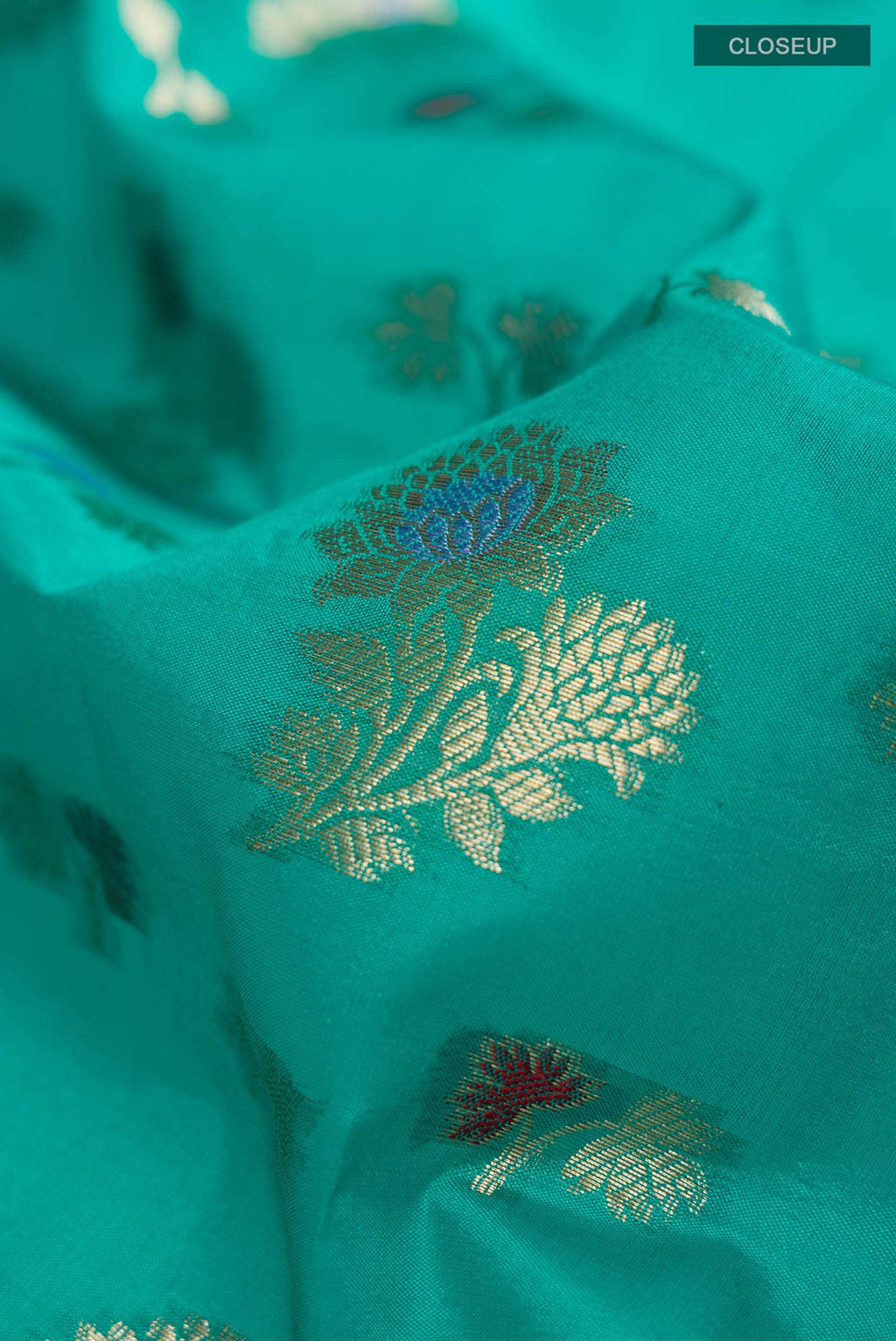 Green Banarasi Raw Silk Saree