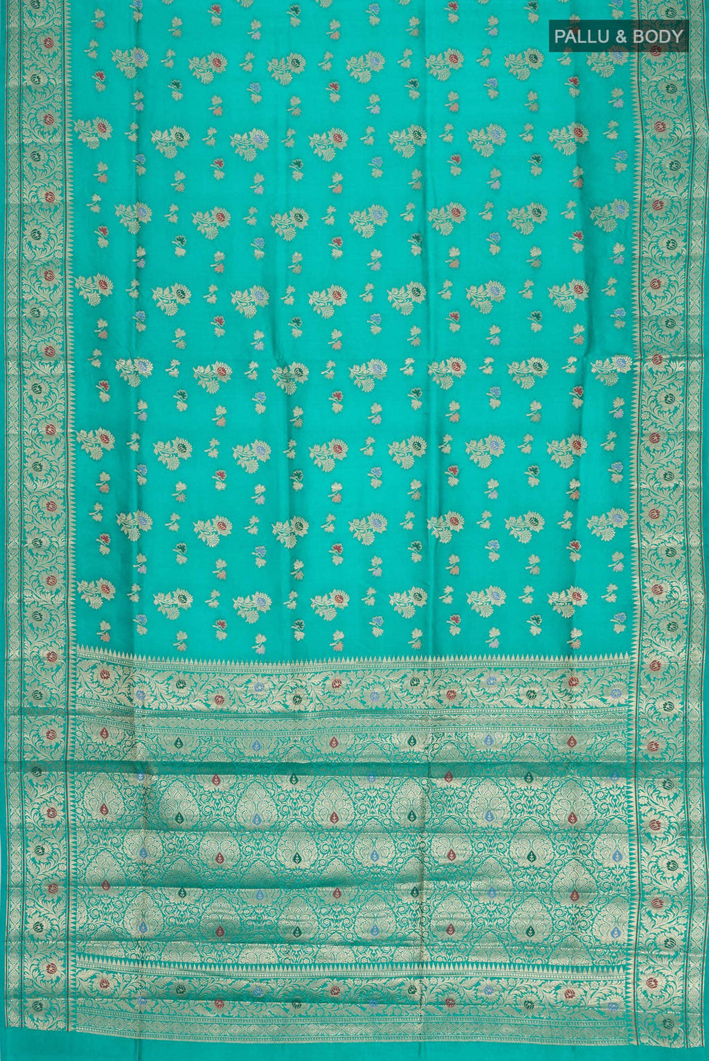 Green Banarasi Raw Silk Saree