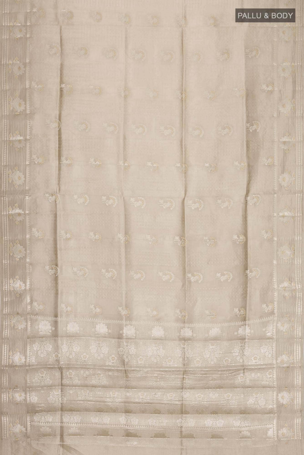 Beige Banarasi Raw Silk Saree