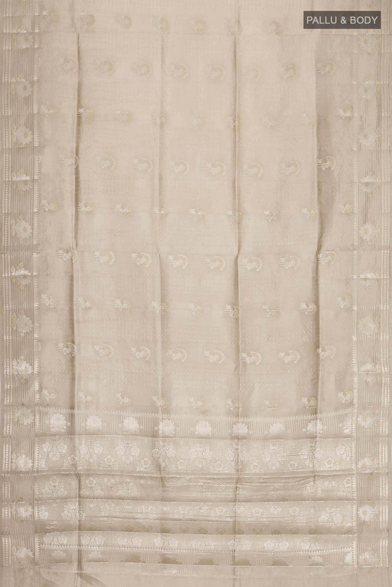 Beige Banarasi Raw Silk Saree