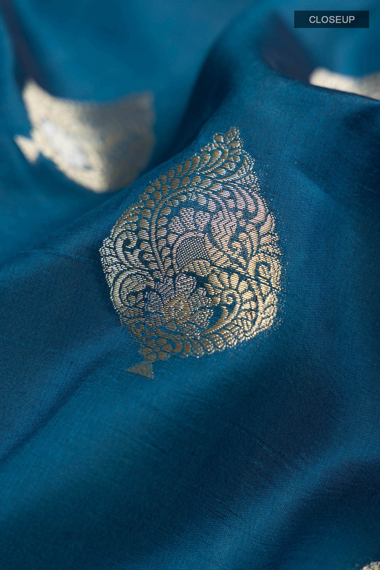Blue Banarasi Silk Saree