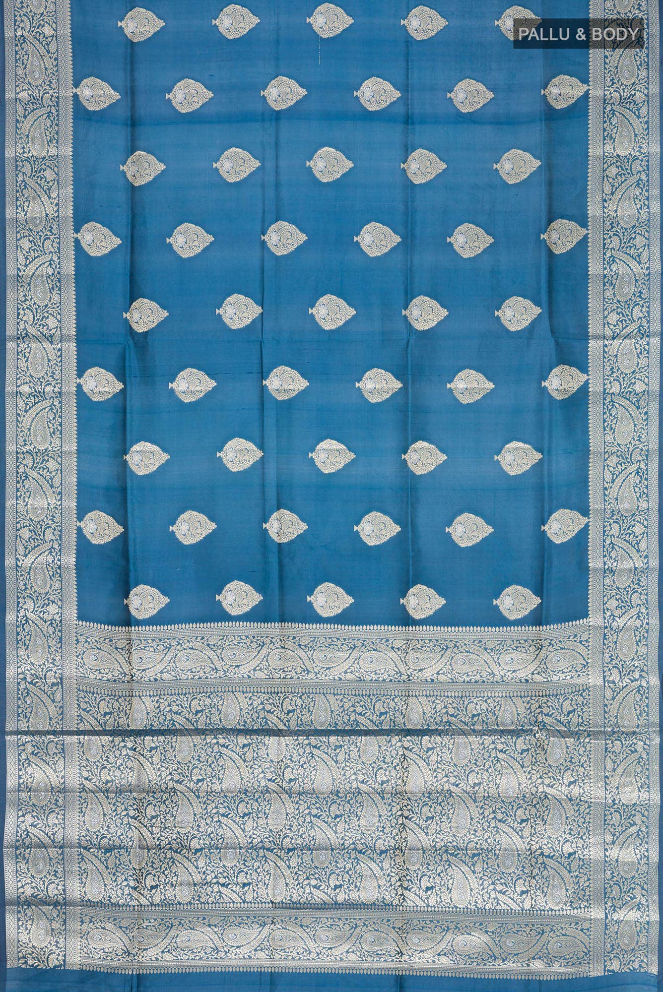 Blue Banarasi Silk Saree